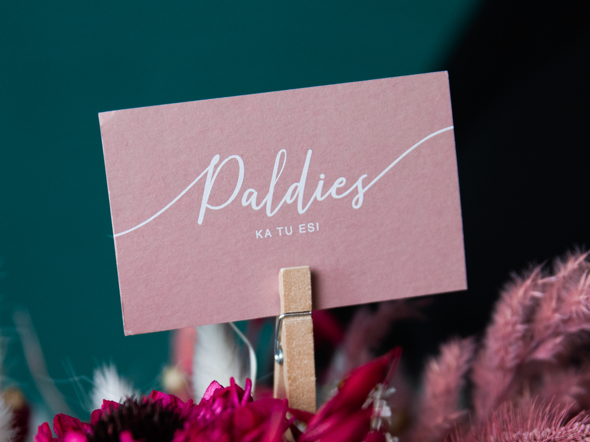 Mini kartīte | paldies | + varianti |