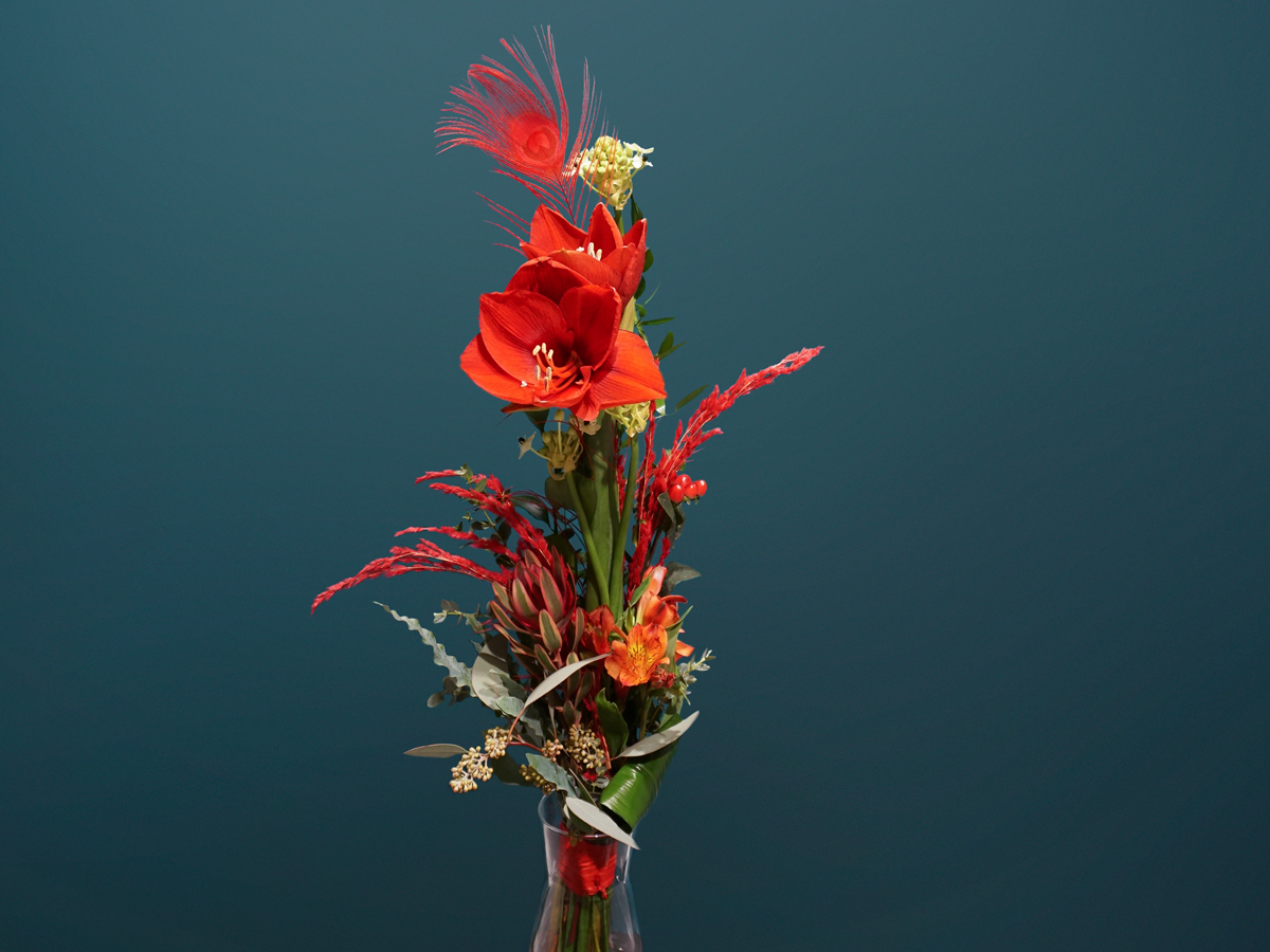 Bouquet of flowers with amaryllis 03 |